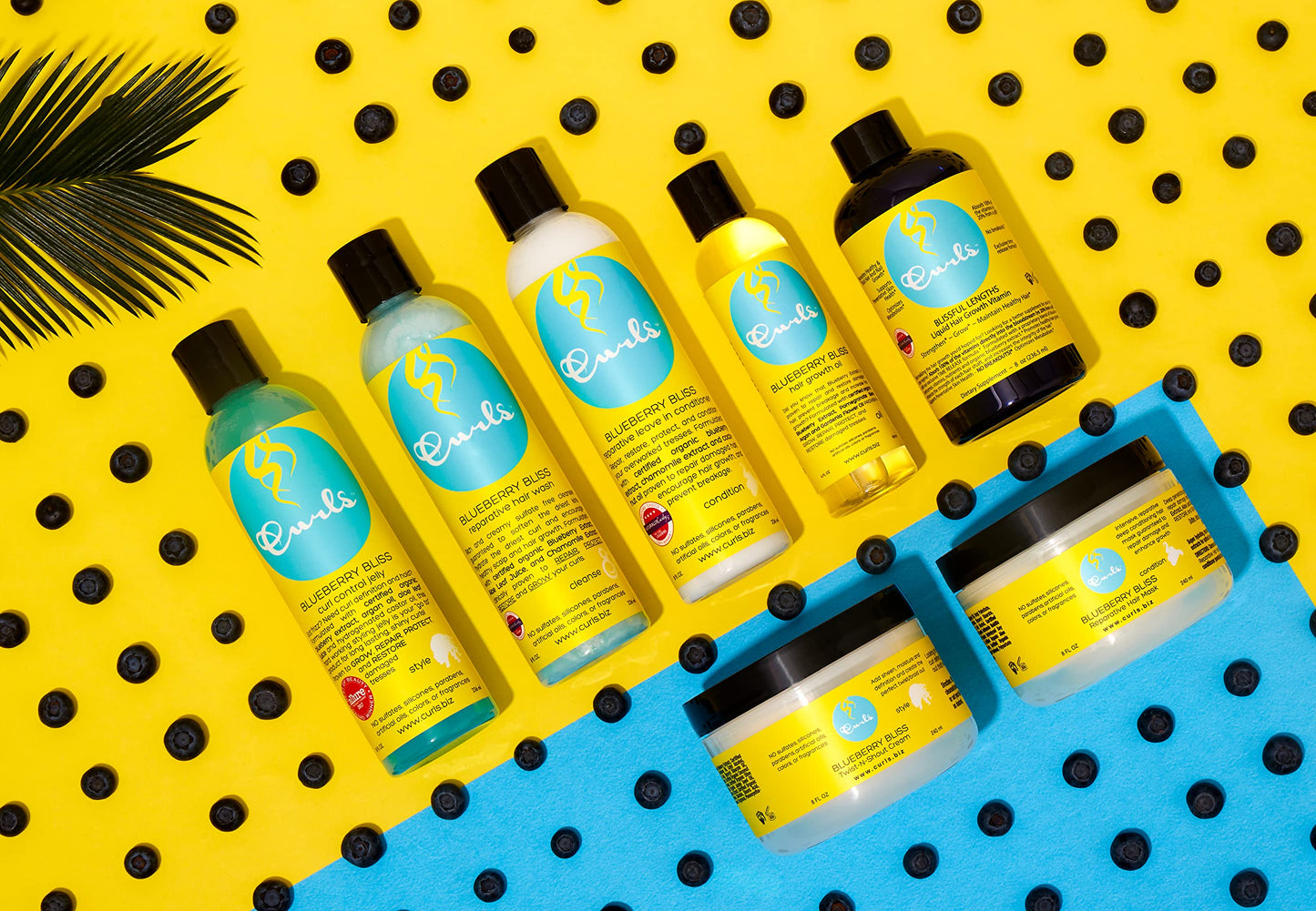 Curls Blueberry Bliss Hair Growth Oil - 4 oz, Repair and Restore Damaged Hair, Moisturizes and Softens, for Wavy, Curly, and Coily Hair Types