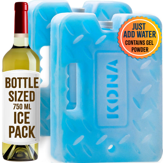 Kona Blue Ice Large Ice Packs for Coolers - Long Lasting Design - Refreezable Reusable Cooler Ice Pack (2)