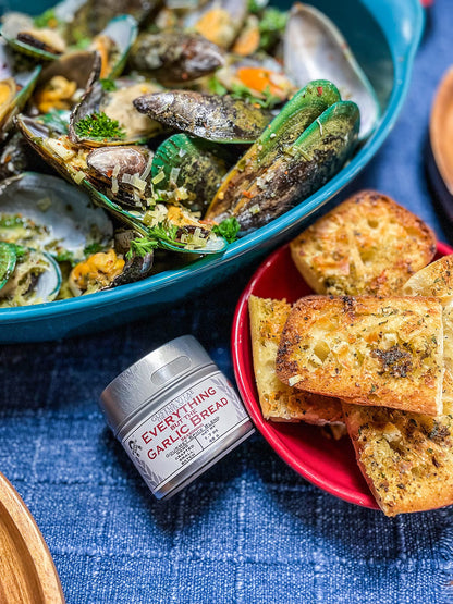 Everything But The Garlic Bread Seasoning | Gourmet Spice Blend | Non GMO, All Natural | Handmade in Small Batches in USA | Artisanal Seasoning Mix | Magnetic Tin | GLP-1 Friendly | Sustainably Sourced Rub | Ultra Premium | Gustus Vitae | #848
