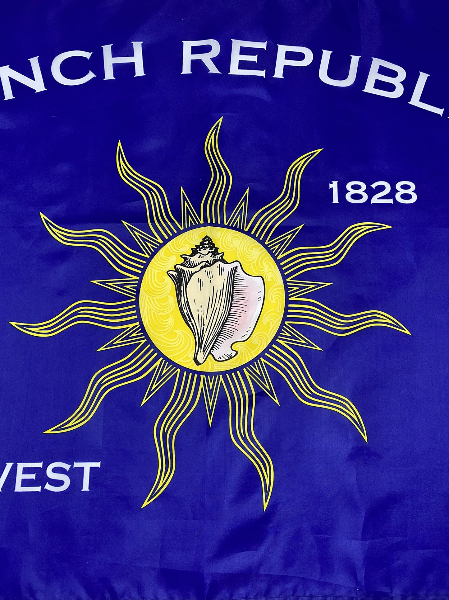 Conch Republic 3' x 5' Independence Celebration Flags from Key West, Florida and the Florida Keys. Premium Silk Screen Printed Single-Sided Heavy-Duty 100D weight 100% Polyester