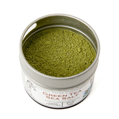 Green Tea Sea Salt | Gourmet Infused Salt | Non GMO, All Natural | Hand Made in Small Batches in USA | GLP-1 Friendly | Artisanal Seasoning | Ultra Premium, Sustainably Sourced | Gustus Vitae | #708