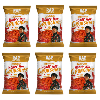 Rap Snacks YoungBoy Never Broke Again Louisiana Honey Hot Crunchies 3.5 Oz Bags - Pack of 6