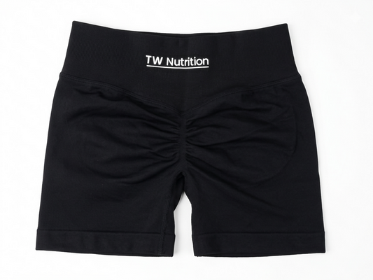 TW Nutrition Seamless Sculpt Yoga Shorts Black Large