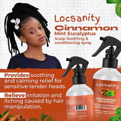 Locsanity Cinnamon Mint Eucalyptus Scalp Soothing & Conditioning Spray