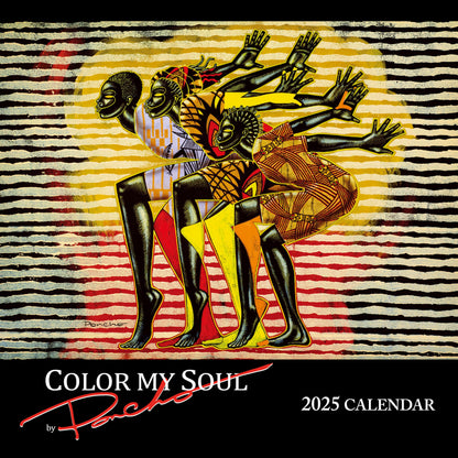 2025 African American Monthly Wall Calendar, Shades of Color: Color My Soul, Highlighting Black Culture Through Beautiful Art, 12 by 12 Inches
