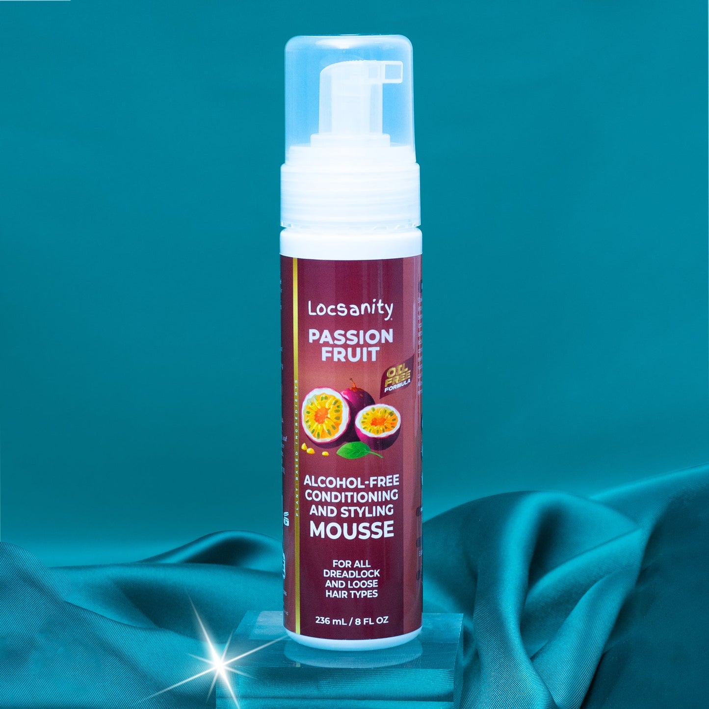 Locsanity Passion Fruit Alcohol-Free Conditioning and Styling Mousse, Rolling, Twisting, Locking Mousse- Dreadlocks, Locs, Sisterlocks, Loose Natural Hair, Braidlocs