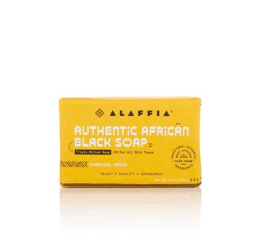 Authentic African Black Soap Triple Milled - Charcoal Reishi