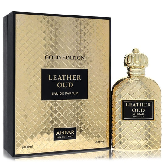 Anfar Leather Oud Gold Edition by Anfar - Eau De Parfum Spray 3.4 oz