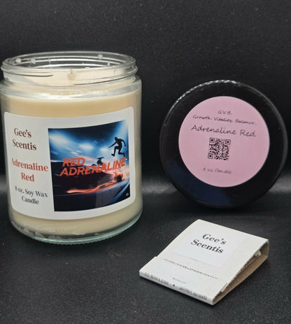 Adrenaline Red 8 OZ Men's candle — **FATHER’S DAY SPECIAL**