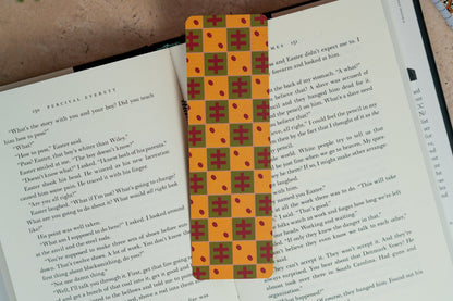 African Print Ankara Bookmark - Cowries