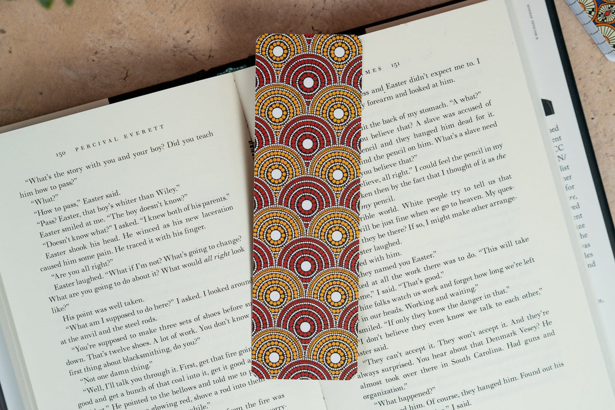 African Print Ankara Bookmark - Red and Yellow