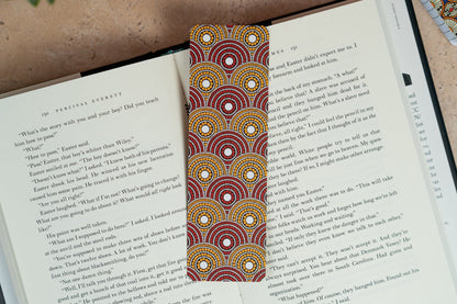 African Print Ankara Bookmark - Red and Yellow
