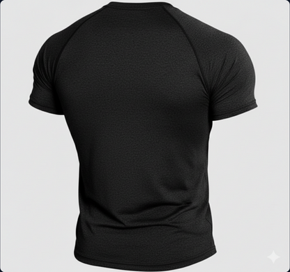 TW Nutrition Men's Dry Slim Fit Shirt Black/Gray Large (L)