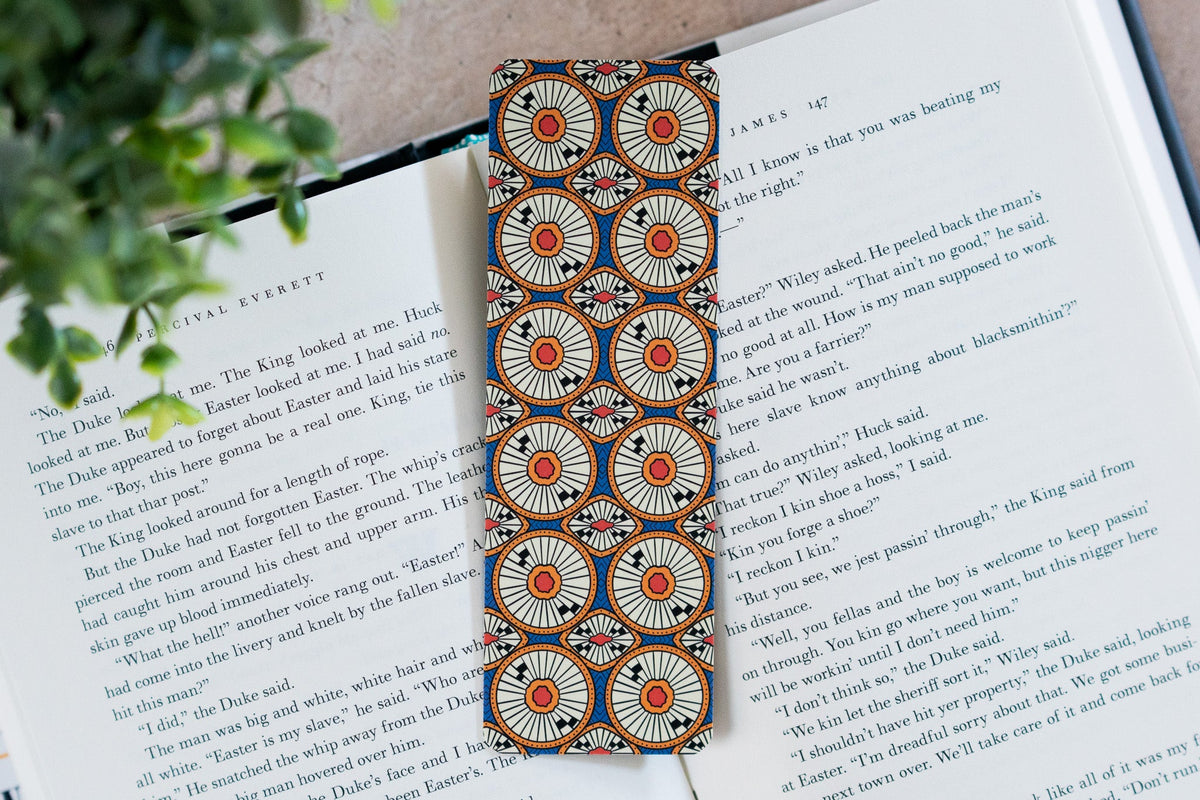 African Print Ankara Bookmark - Circles