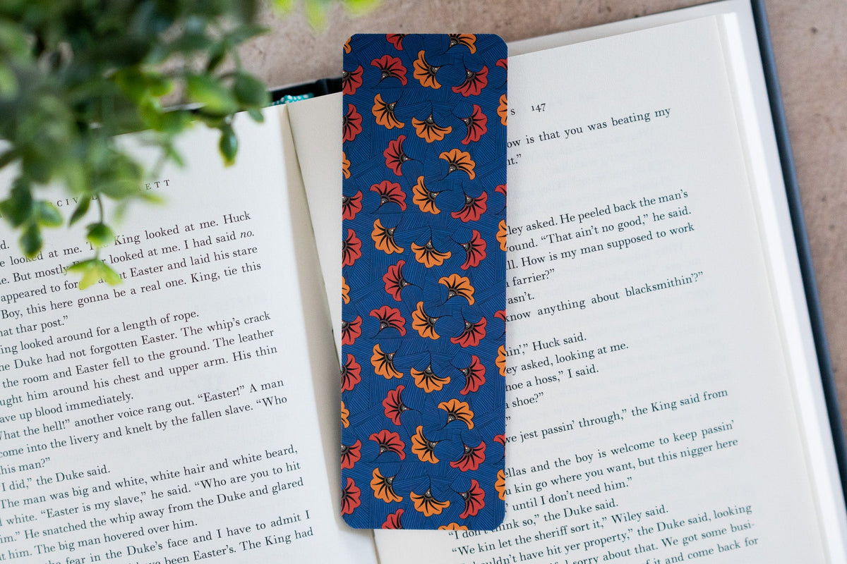 African Print Ankara Bookmark - Wedding Flowers