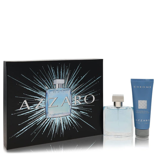 Chrome by Azzaro - Gift Set -- 1.7 oz Eau De Toilette Spray + 2.5 oz All Over Shampoo