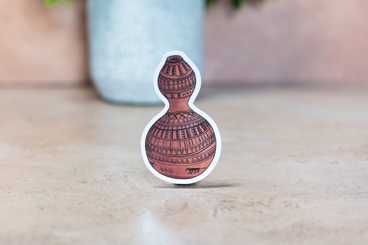 African Calabash Stickers - Orange