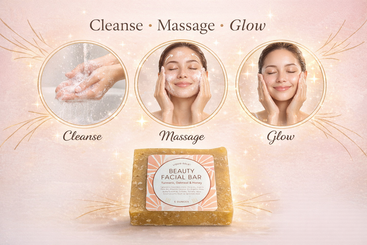 Beauty Facial Bar With Turmeric, Oatmeal, Honey Brightens Skin Complexion, Gets Rid Of Blemishes And Calms Acne  For Smooth Beautiful Skin