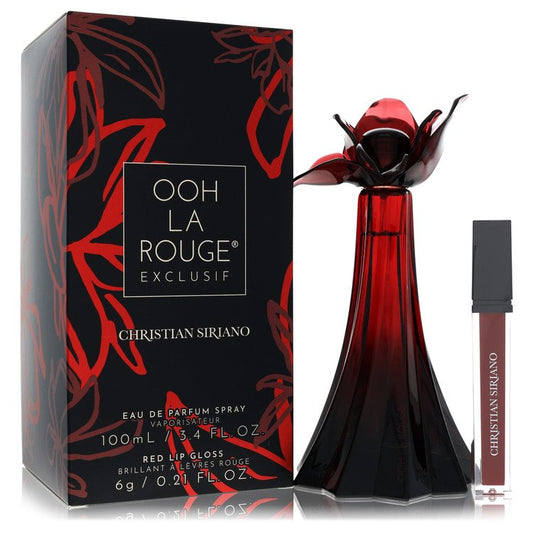Christian Siriano Ooh la Rouge Exclusif by Christian Siriano - Eau De Parfum Spray + 0.21 oz  Red Lip Gloss 3.4 oz