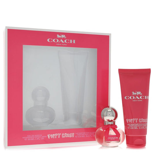 Coach Poppy Crush by Coach - Gift Set -- 1 oz Eau De Parfum Spray + 3.3 oz Body Lotion