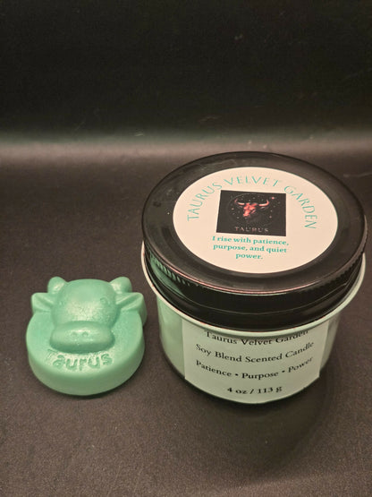 Taurus Velvet Garden — 4 oz Candle with Free Taurus Glow Melt