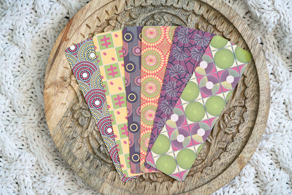 African Print Ankara Bookmark - Red and Yellow