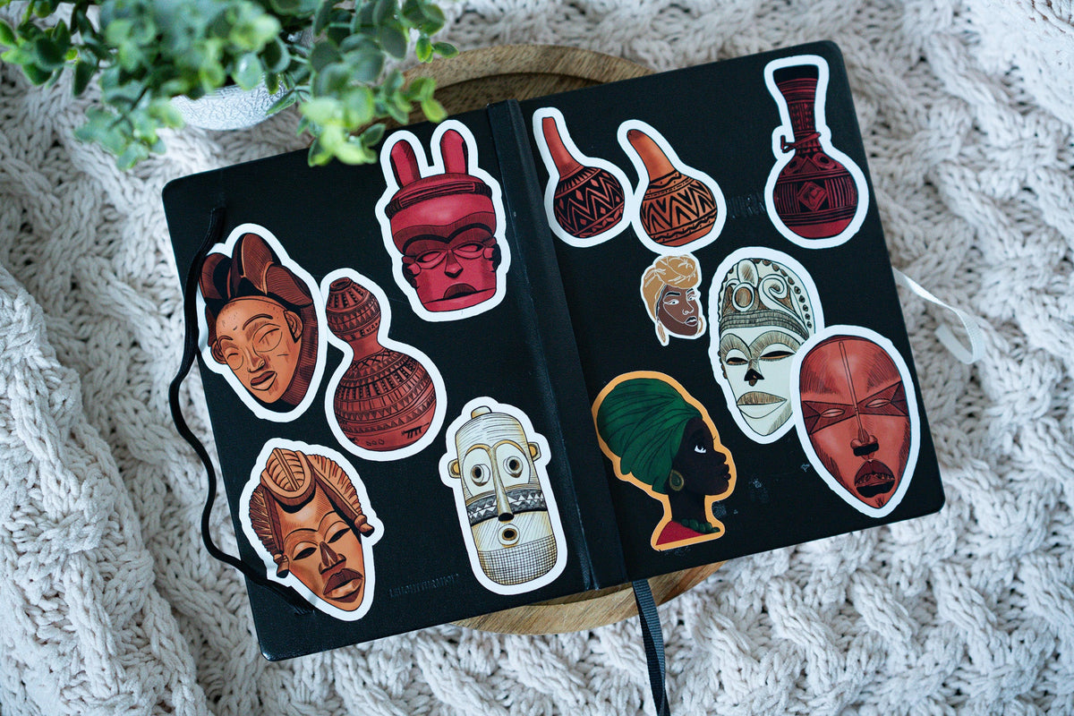 African Masks Stickers - Dan