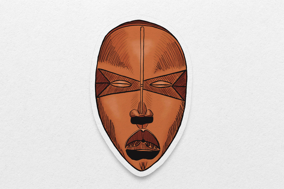 African Masks Stickers - Dan