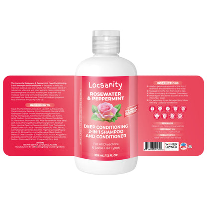 Rosewater and Peppermint Moisturizing, Conditioning and Nourishing Shampoo