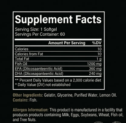 TW Nutrition Omega 3 Premium Fish Oil 60 Serve