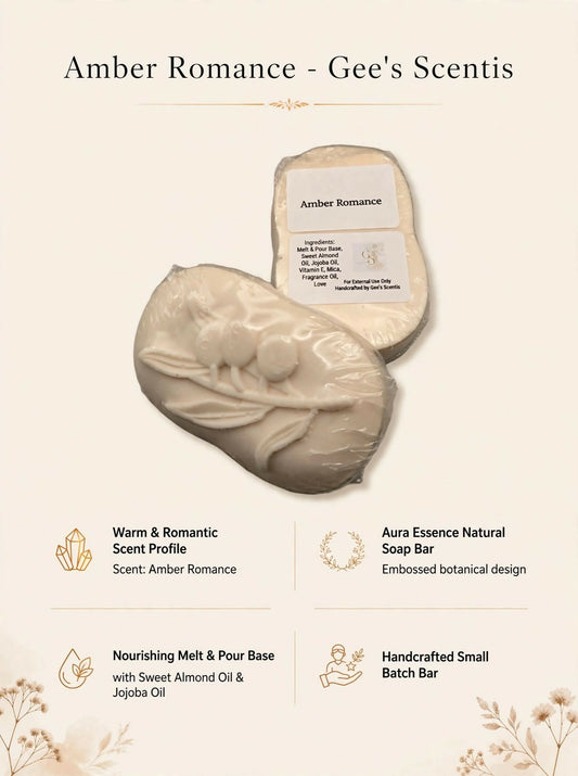 Amber Romance Aura Essence Mid size soap bar