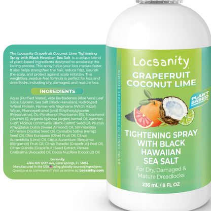 Grapefruit Coconut Lime Moisturizing and Tightening Spray Mist w/ Black Hawaiian Sea Salt