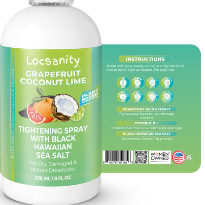 Grapefruit Coconut Lime Moisturizing and Tightening Spray Mist w/ Black Hawaiian Sea Salt