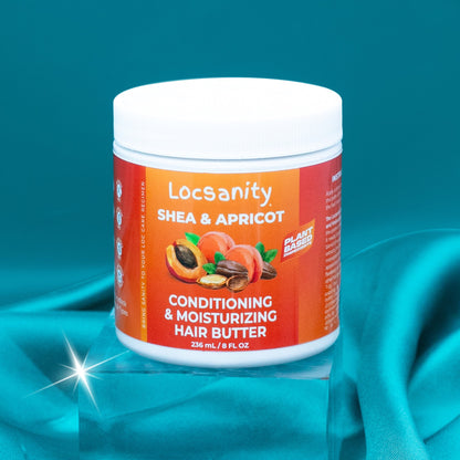 Locsanity Shea & Apricot Loose, Natural, Conditioning and Moisturizing Hair Butter - Strength & Growth Formula
