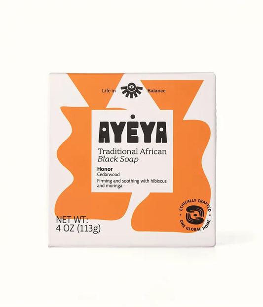 Traditional African Black Soap Bar<br>Honor