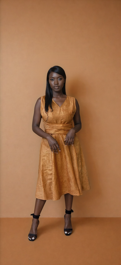 Palm Orange Gemini Reversible Dress