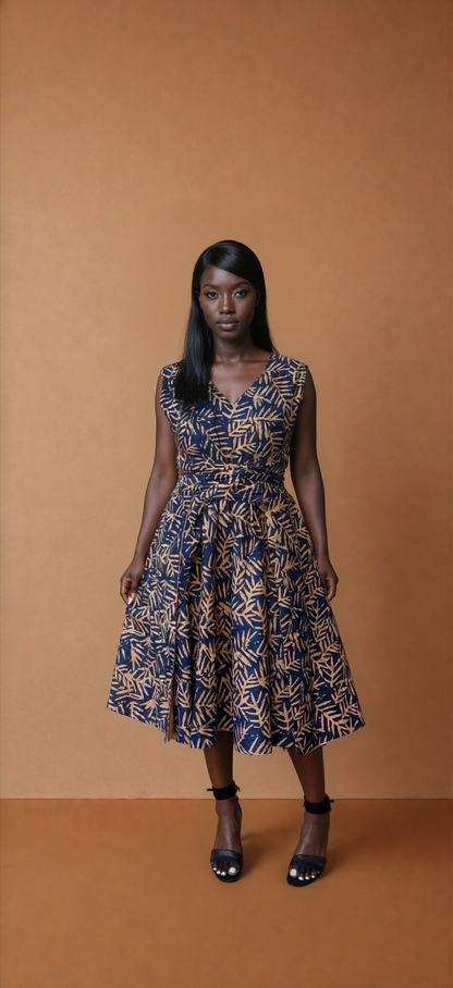 Palm Orange Gemini Reversible Dress