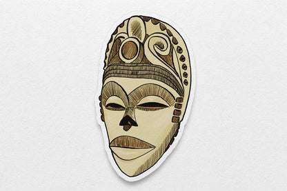African Masks Stickers - Annang