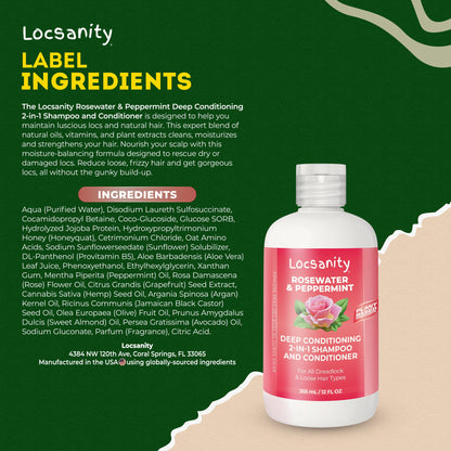 Rosewater and Peppermint Moisturizing, Conditioning and Nourishing Shampoo