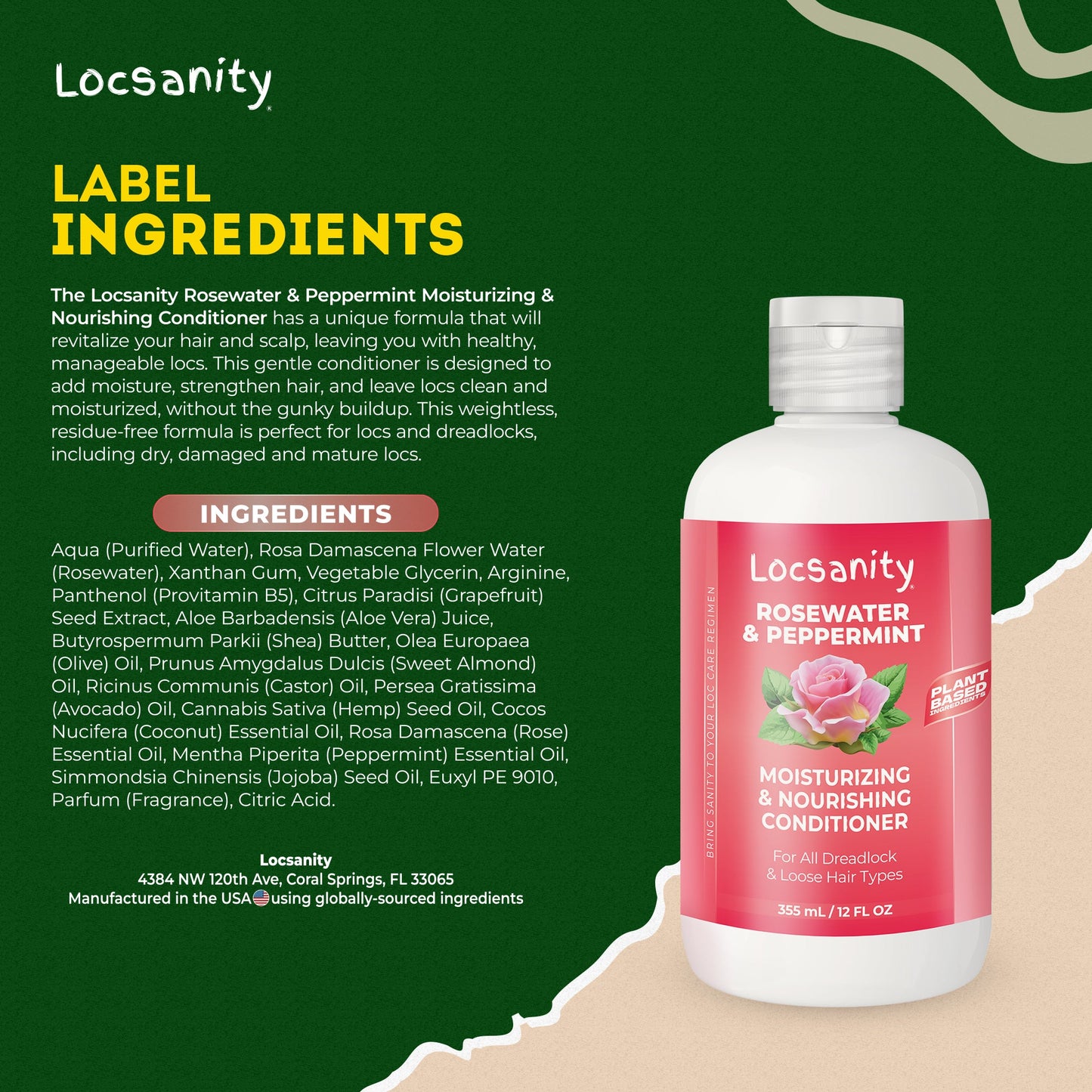 Rosewater and Peppermint Moisturizing and Nourishing Conditioner