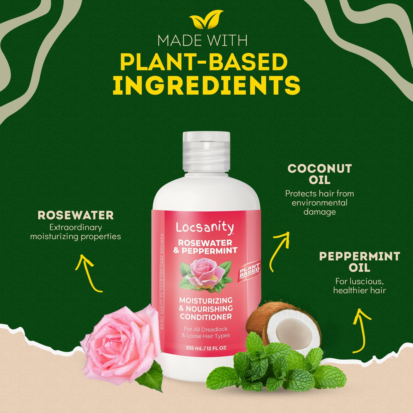 Rosewater and Peppermint Moisturizing and Nourishing Conditioner