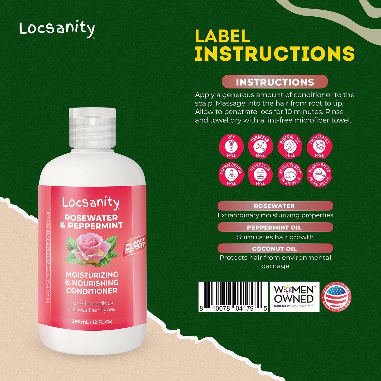Rosewater and Peppermint Moisturizing and Nourishing Conditioner