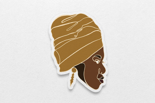Black Women Single Line Stickers - Wrap