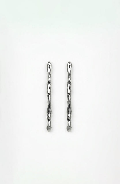 Lithe Drop Earrings Silver
