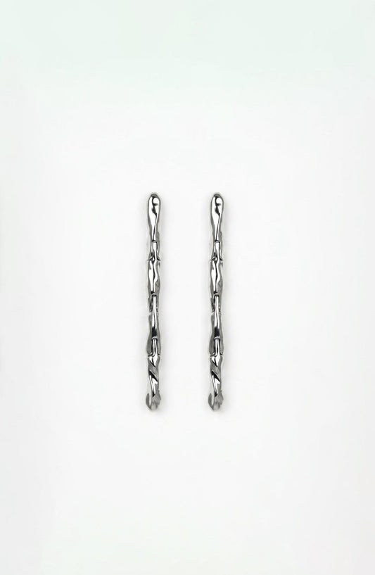 Lithe Drop Earrings Silver