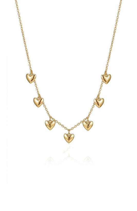 Love Charm Necklace Gold