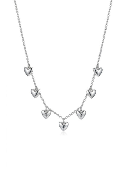 Love Charm Necklace Silver