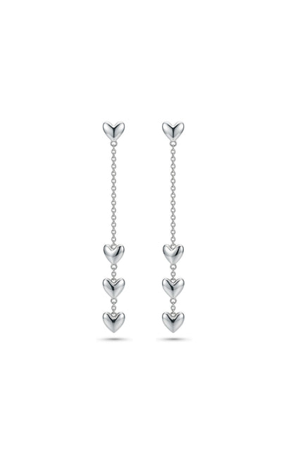 Love Drop Earrings Silver