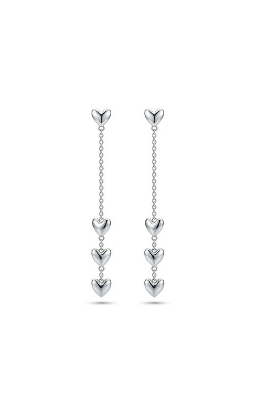 Love Drop Earrings Silver