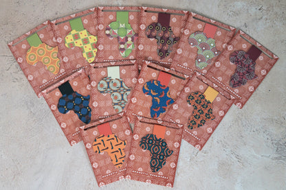 Magnetic Bookmark - African Print (Red Blossom)